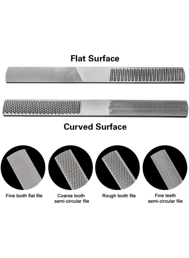 4 In 1 Rasp File Set Hand Round Half Round Flat Needle Files For Sharpening Metal Tools - Image 3