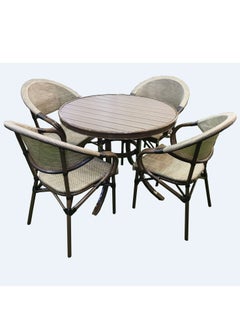 Aluminium Round Dining Set (Table Siza: Dia.90CM)