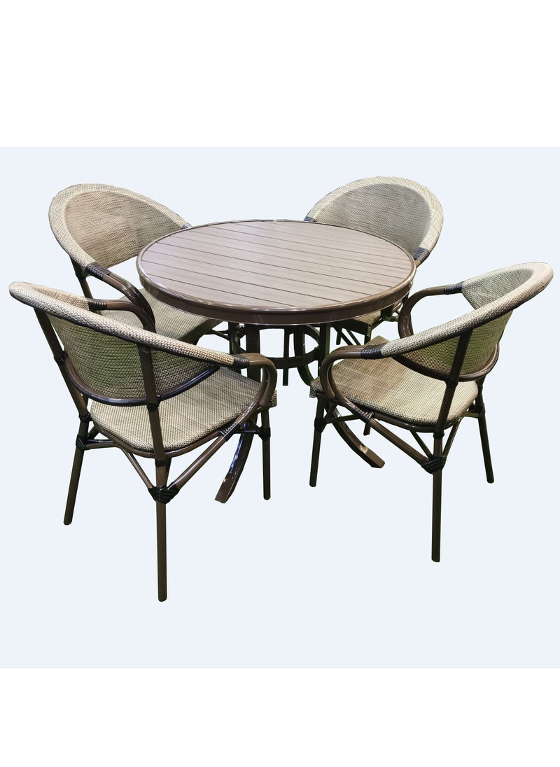 Oasis Casual Aluminium Round Dining Set (Table Siza: Dia.90CM)  - Image 1