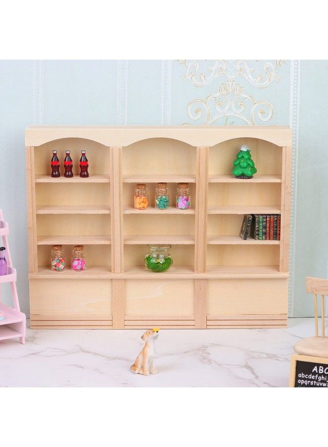 Yiphates 1:12 Dollhouse Mini Bookcase Display Shelf Bookshelf Locker Doll House Decor Dollhouse Furniture Accessories - Image 5