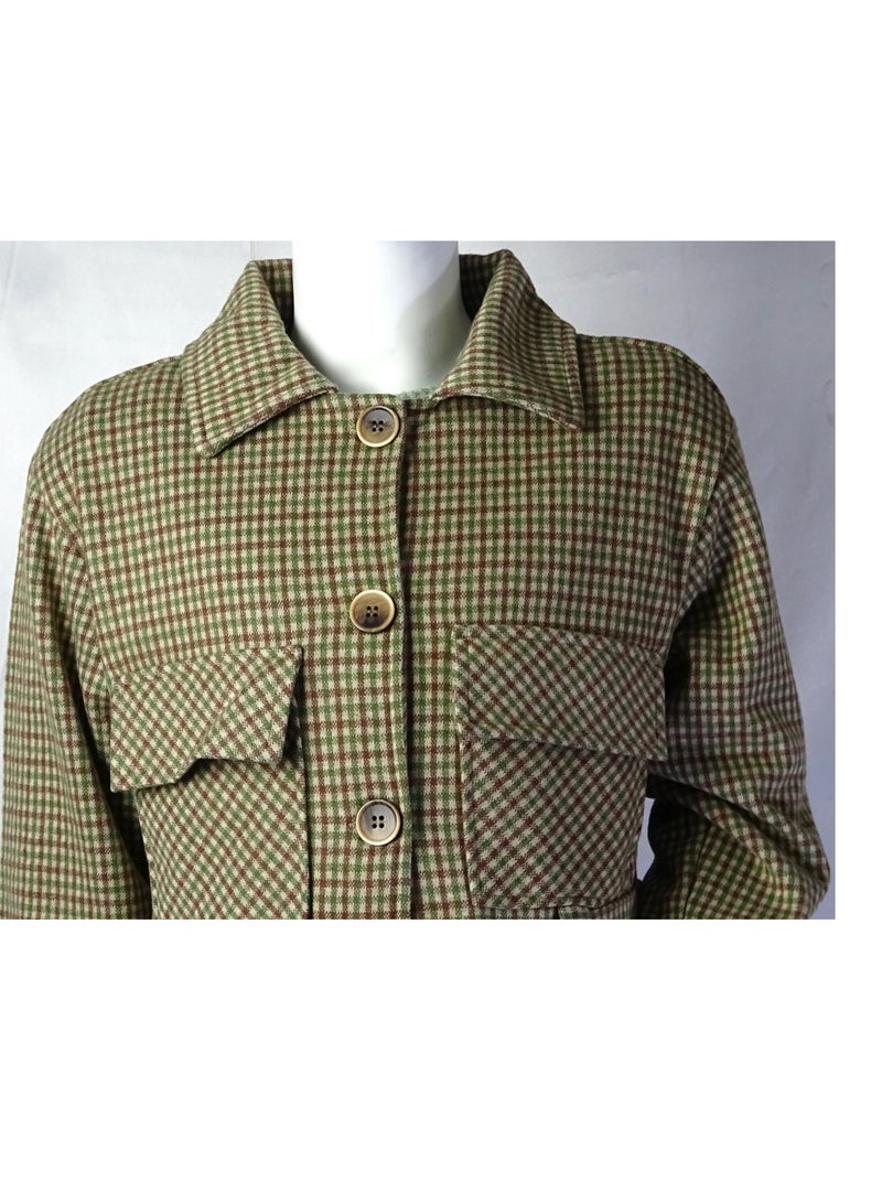 شلــــتر صناعة تركية فاخرة؛ جاكيت بنات بأزرار و حزام خصر لفصل الخريف و الشتاء من مجموعة شلـــتر 35584 - Image 3