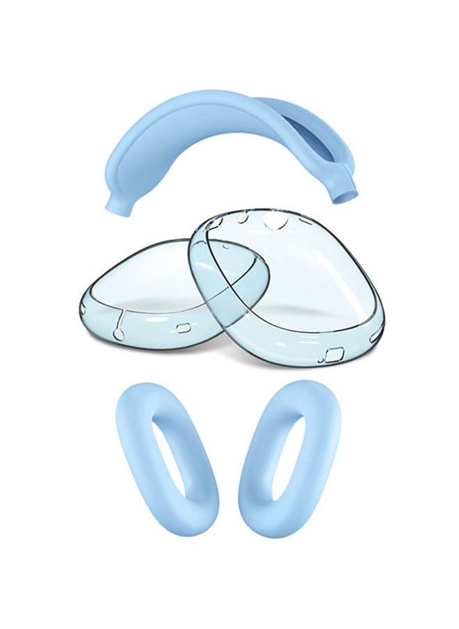 SJet - Silicone Case Cover for AirPods Max Headphones, Clear Soft TPU Ear Cups Cover/Ear Pad Case Cover/Headband Cover for AirPods Max (2024/2020) - Sky Blue - Image 1