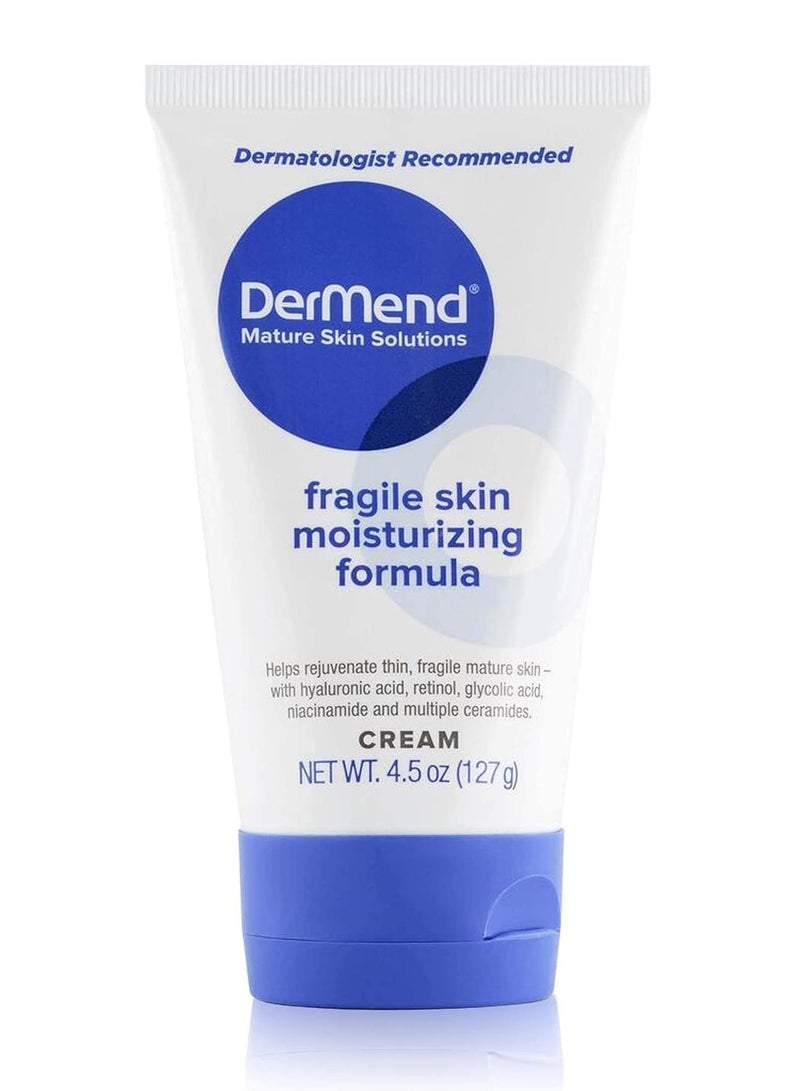dermend Specialized Fragile Skin Moisturizing Cream: Formula to Restore & Rejuvenate - Daily Anti Wrinkle Cream for Firming & Strengthening Thin, Aging Skin - 4.5 Oz Tube - Image 1