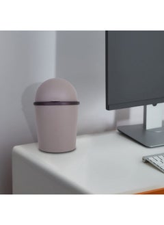 Kuber Industries Kuber Industries Table Dustbin|Plastic Swinging Lid Waste Storage Garbage Bin|Desktop Trash Can For Study Table, Office(Coffee)  - Image 5