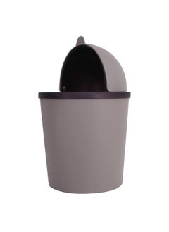 Kuber Industries Kuber Industries Table Dustbin|Plastic Swinging Lid Waste Storage Garbage Bin|Desktop Trash Can For Study Table, Office(Coffee)  - Image 4
