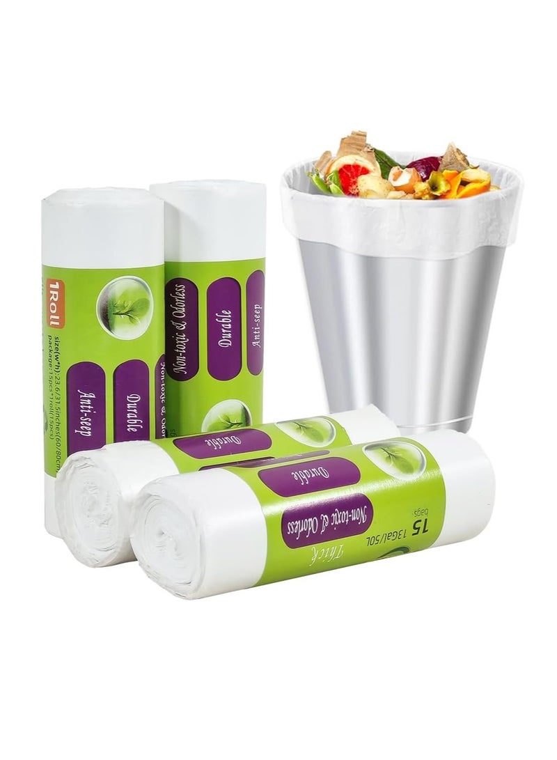 NNC PETS Biodegradable trash bags, heavy-duty Leak-proof trash bags with Corn starch based, 13Gal/50L Capacity disposable waste bag for Living room, Office, Bathroom, and Kitchen use (4Pcs) - Image 1