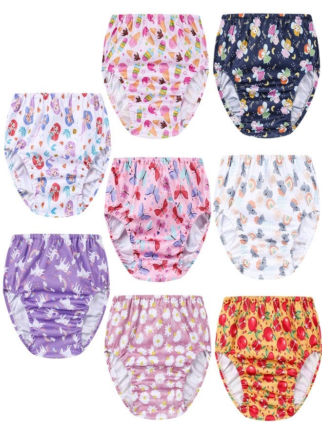 SMULPOOTI 8 Packs Reusable Plastic Underwear Covers for Potty Training and Waterproof Diaper Cover for Rubber Pants Girls 3t - Image 1