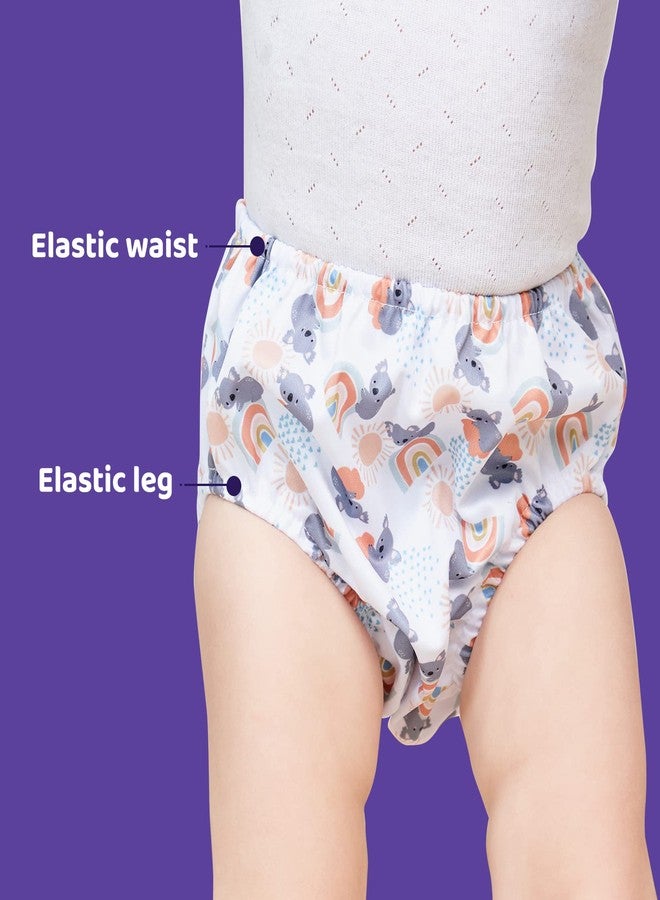 SMULPOOTI 8 Packs Reusable Plastic Underwear Covers for Potty Training and Waterproof Diaper Cover for Rubber Pants Girls 3t - Image 2