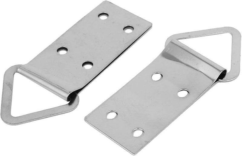 100 قطعة من حلقات D المثلثة المعدنية لحاملات إطارات الصور مع 4 فتحات للتعليق على الحائط - Image 3