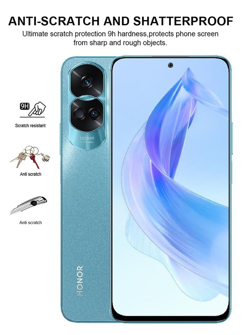 عبوتان من واقي الشاشة الزجاجي المقوى لهاتف Honor 90 Lite 5G - أسود - Image 2