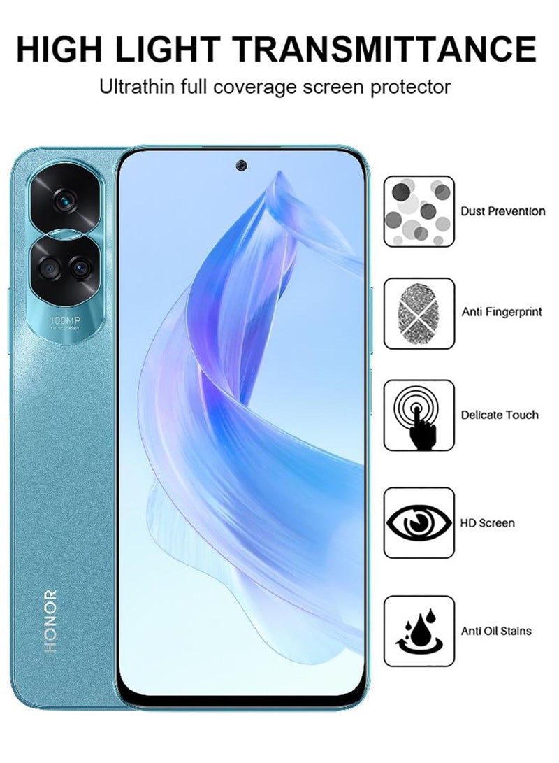 عبوتان من واقي الشاشة الزجاجي المقوى لهاتف Honor 90 Lite 5G - أسود - Image 3