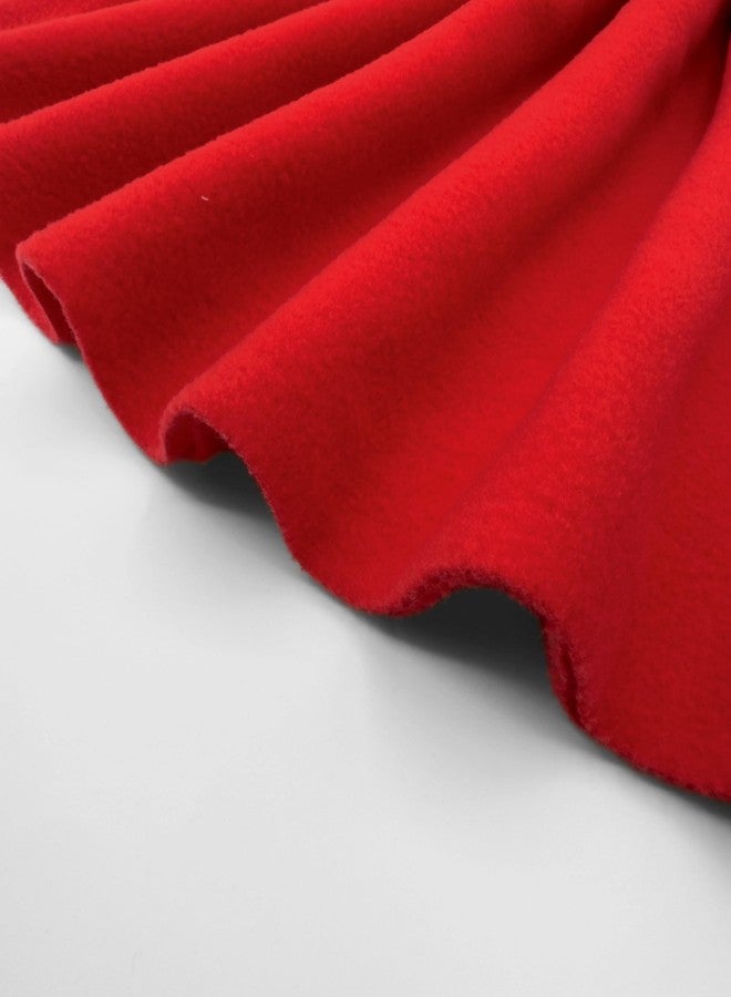 EOVEA - Polar Fleece Fabric by The Yard - Soft Anti-Pill, Warm & Cozy Material for Blankets, Clothing, Crafts, Pet Beds & DIY Sewing - 60” Wide, Solid (Red, 1/2 Yard) - Image 2