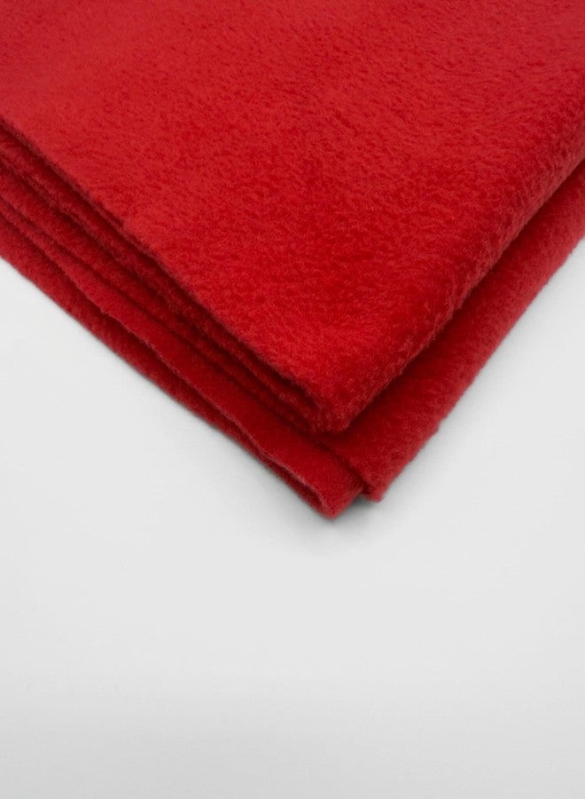 EOVEA - Polar Fleece Fabric by The Yard - Soft Anti-Pill, Warm & Cozy Material for Blankets, Clothing, Crafts, Pet Beds & DIY Sewing - 60” Wide, Solid (Red, 1/2 Yard) - Image 3