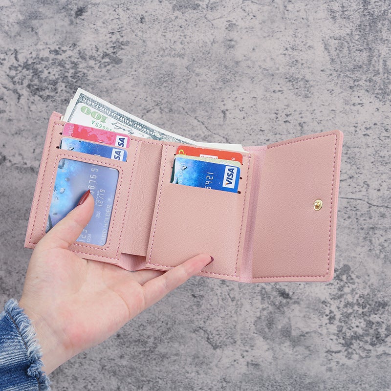 Multifunctional Solid Color PU Leather Wallet, RFID Blocking Design Portable Daily Storage Purse for Cards Cash Coin Business Use - Image 2