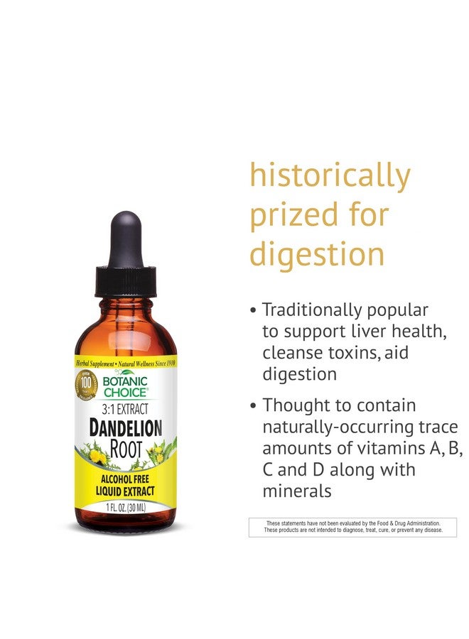 Botanic Choice خيار نباتي جذر الهندباء، مستخلص سائل خالي من الكحول - دعم تقليدي لصحة الكبد، تطهير السموم، مساعدة في الهضم - 1 أونصة سائلة - Image 3