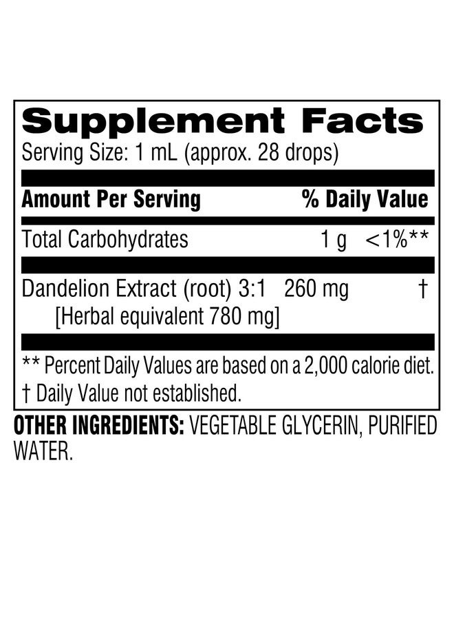 Botanic Choice خيار نباتي جذر الهندباء، مستخلص سائل خالي من الكحول - دعم تقليدي لصحة الكبد، تطهير السموم، مساعدة في الهضم - 1 أونصة سائلة - Image 2