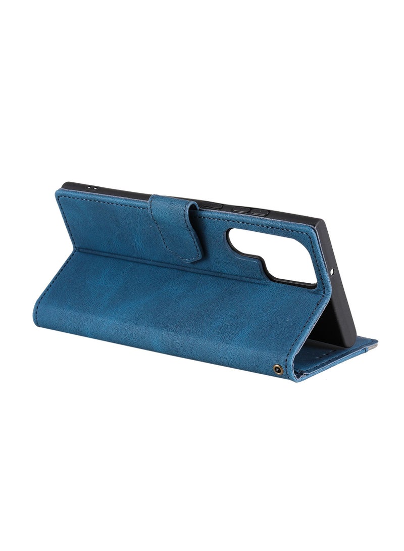 Suteni Color Block Flip Cover Card Slots Leather Phone Case for Samsung - Image 4