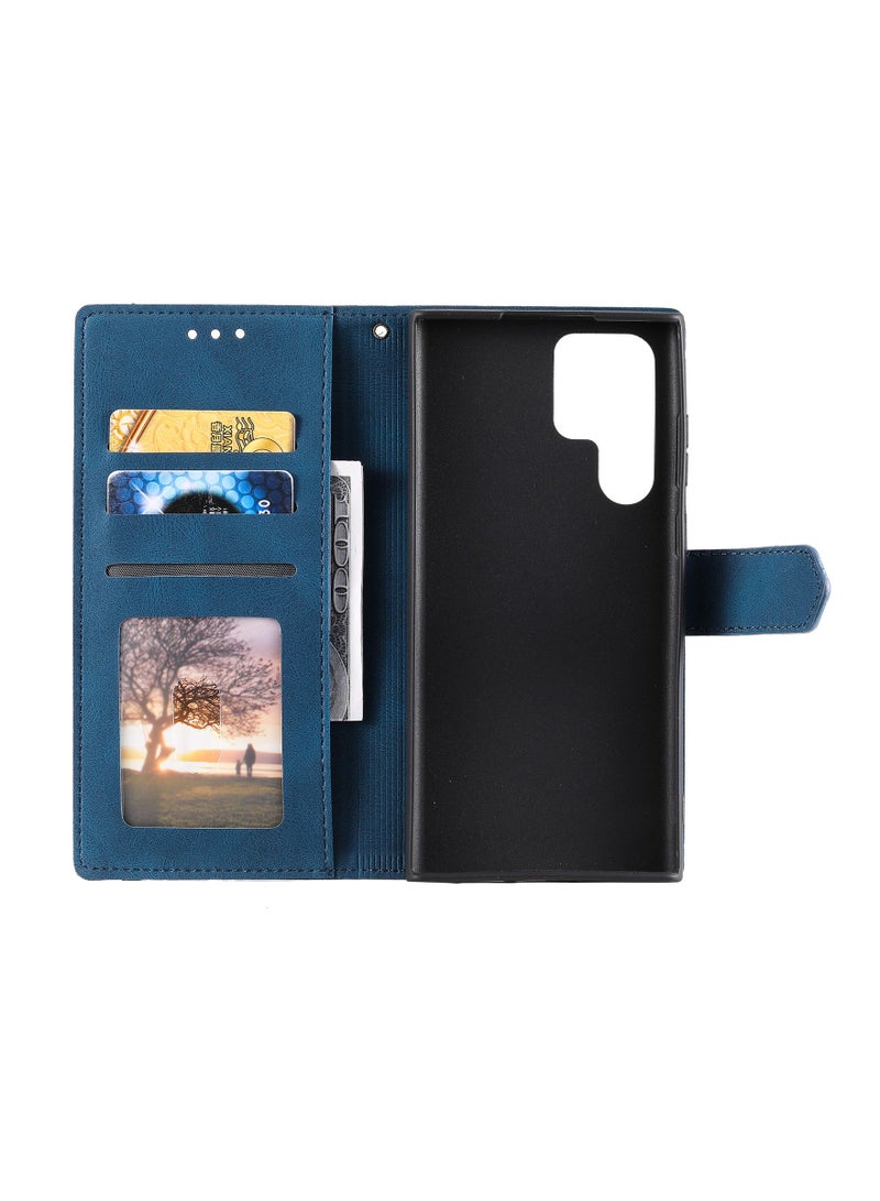 Suteni Color Block Flip Cover Card Slots Leather Phone Case for Samsung - Image 3