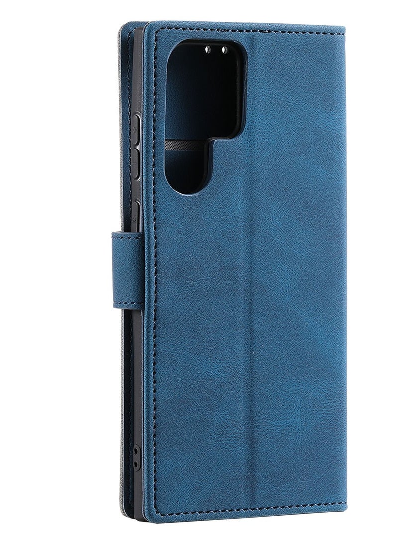 Suteni Color Block Flip Cover Card Slots Leather Phone Case for Samsung - Image 2