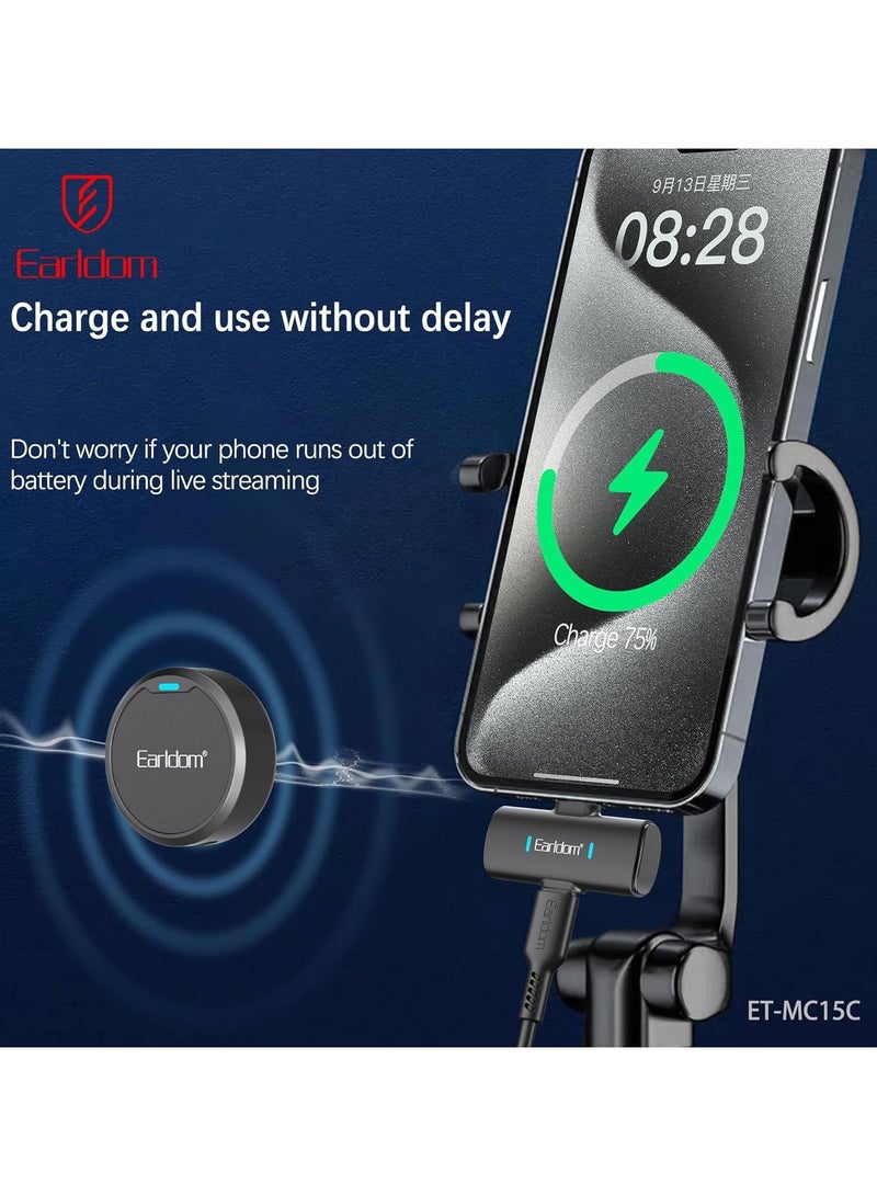 Earldom 2-in-1 Wireless Microphone – Professional Portable Mic with 20M Range, Plug & Play for Android Smartphones - Image 5
