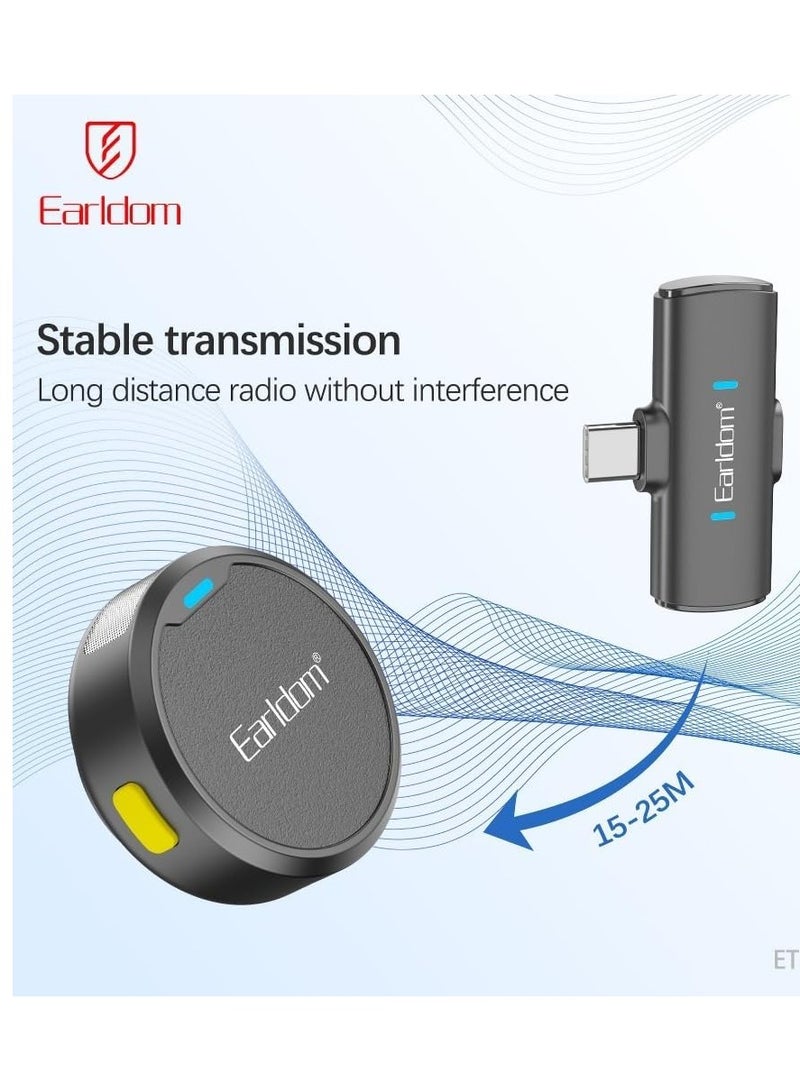 Earldom 2-in-1 Wireless Microphone – Professional Portable Mic with 20M Range, Plug & Play for Android Smartphones - Image 3