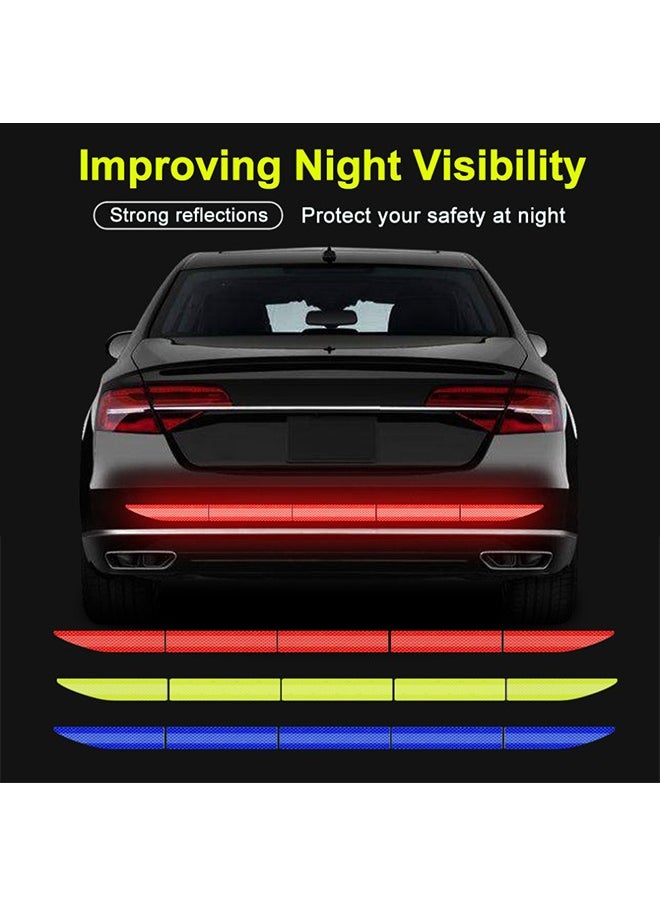 Generic 3Pcs Automotive Rear Trunk Reflective Car Stickers, High-Intensity Car Reflective Stickers, Reflective Stickers for Car, Back Fender Trim Sticker Safety Markers (Red/Yellow/Blue)  - Image 2