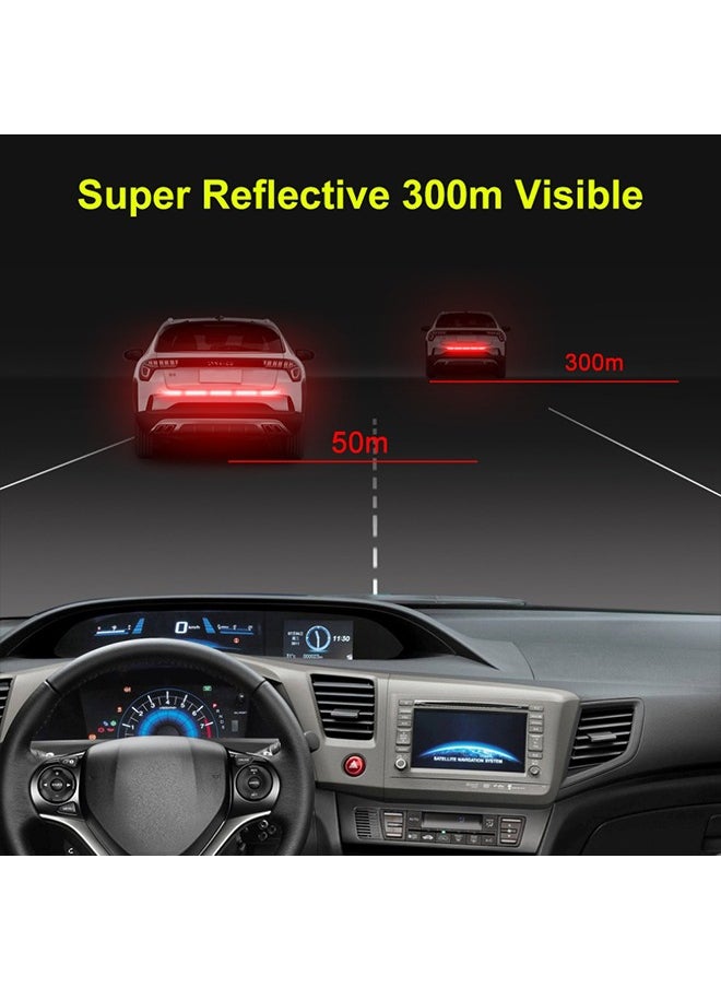 Generic 3Pcs Automotive Rear Trunk Reflective Car Stickers, High-Intensity Car Reflective Stickers, Reflective Stickers for Car, Back Fender Trim Sticker Safety Markers (Red/Yellow/Blue)  - Image 4