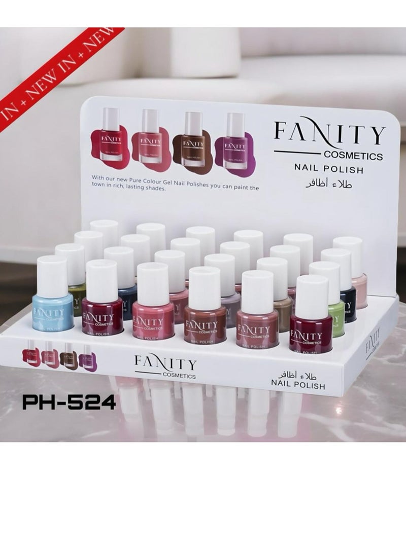 FANITY New Pure Color Gel Nail Polish 24pcs