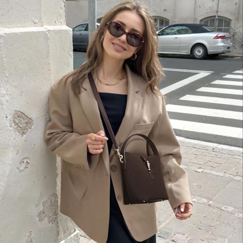 BOSTANTEN Small Bucket Bag for Women Crossbody Bags Trendy Vegan Leather Shoulder Purses Designer Ladies Handbags - Image 2