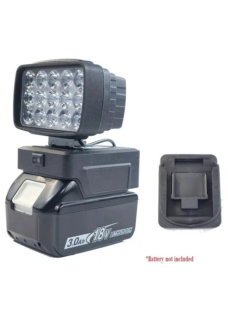 AROAQ Work Lights for Makita 18V Li-ion Battery: Portable 15 LED Lamps with USB Charger Switch Heavy Duty Outdoor Work Light (Batter not included) - Image 2