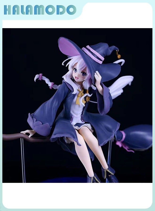 HALAMODO The Journey of Elaina Figurine of Flying Witch Elaina on Broomstick, a Delightful Desk Decoration 19 cm - Image 3