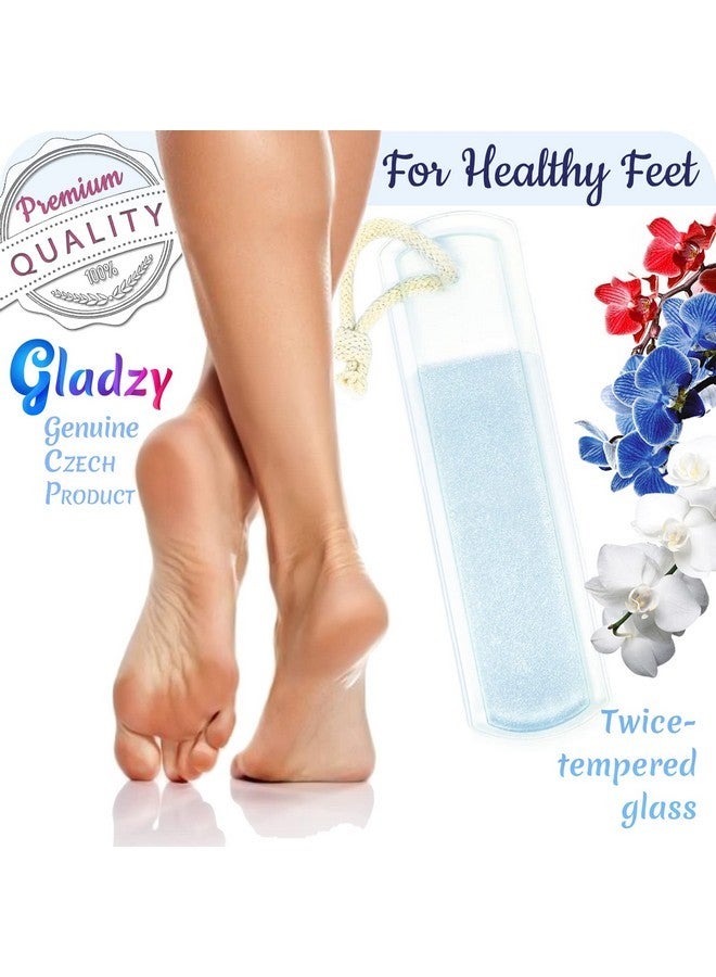 Gladzy E Czech Glass Foot File By Gladzy - Gentle Callus Remover Foot Rasp, Pedicure & Spa Rough Skin Scrubber, Two-Sided Etched Different Grit Surface, Professional Toenail & Heels Care, Made In Eu - Image 3