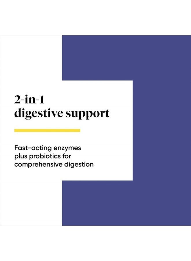 ENZYMEDICA - Digest Gold + Probiotics, 2-in-1 Advanced Formula, Supports Healthy Gut with 9 Different Probiotic Strains, Improves Digestion, 90 Capsules (FFP) - Image 1