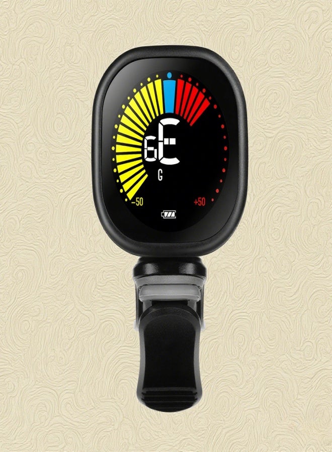 Cherub WST-670 Rechargeable Clip-on Guitar Tuner LCD Color Display for Chromatic Guitar Ukulele Violin Built-in Battery with USB Charging Cable - Image 4
