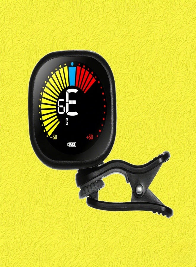 Cherub WST-670 Rechargeable Clip-on Guitar Tuner LCD Color Display for Chromatic Guitar Ukulele Violin Built-in Battery with USB Charging Cable - Image 1