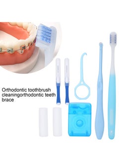 Brrnoo Oral Care Kit For Braces Portable Hygiene Set With Interdental Brush Flossortho Waxdental Floss Toothbrush Cleaning Kit  - Image 4