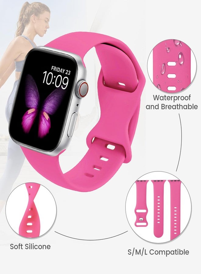 BandSmith Sport Silicone Band and Case Compatible with Apple Watch Bands 38mm 40mm 41mm 42mm 44mm 45mm 46mm, Waterproof Apple Watch Strap & Screen Protector iWatch Series 11 10 9 8 SE 7 6 5 4 3 2 1 for Women Men - Image 4