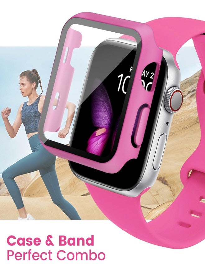 BandSmith Sport Silicone Band and Case Compatible with Apple Watch Bands 38mm 40mm 41mm 42mm 44mm 45mm 46mm, Waterproof Apple Watch Strap & Screen Protector iWatch Series 11 10 9 8 SE 7 6 5 4 3 2 1 for Women Men - Image 2
