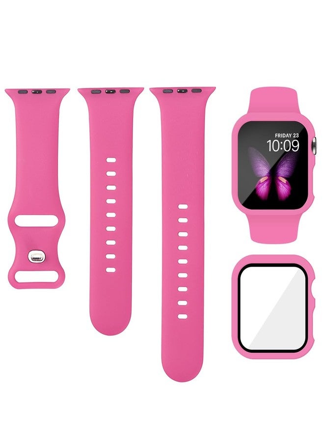 BandSmith Sport Silicone Band and Case Compatible with Apple Watch Bands 38mm 40mm 41mm 42mm 44mm 45mm 46mm, Waterproof Apple Watch Strap & Screen Protector iWatch Series 11 10 9 8 SE 7 6 5 4 3 2 1 for Women Men - Image 1
