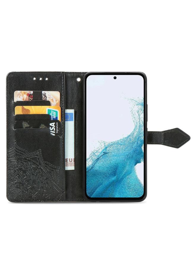 اس-توب جراب لهاتف Samsung Galaxy A56 5G، جراب هاتف جلدي منقوش بزهرة ماندالا - Image 3