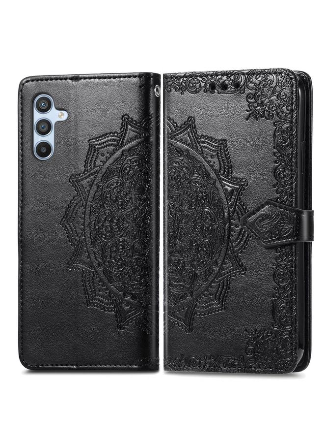 اس-توب جراب لهاتف Samsung Galaxy A56 5G، جراب هاتف جلدي منقوش بزهرة ماندالا - Image 2