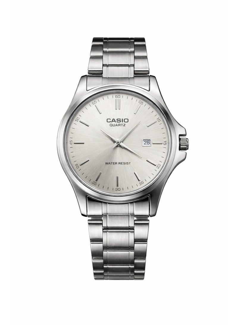 Casio Quartz Stainless Steel Analog Watch – Silver Dial