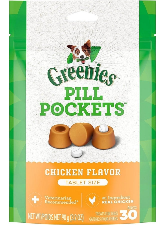 GREENIES Pill Pockets Treats for Dogs Chicken - Tablet Size 30 Count (Pack of 6) - Image 1