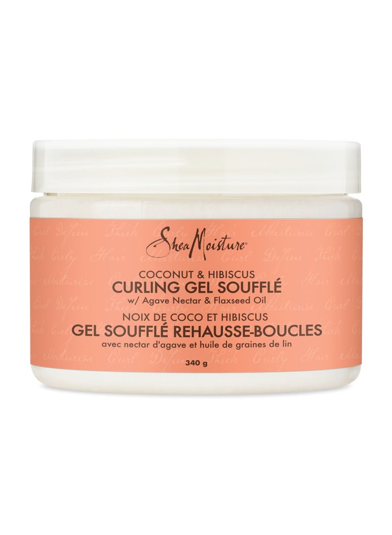 SheaMoisture Curling Gel Souffle Coconut And Hibiscus For Thick Curly Hair To Moisturize 340grams - Image 1