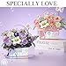 MEIEST Flower Bouquet Building Blocks Model SetSimulation Artificial Rose Handheld Gift BoxBonsai Plant Building Bricks ToysHome Decor Mist Purple - Image 4