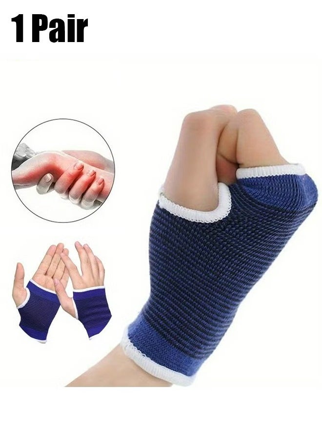 HY 1 Pair Wrist Support Hand Brace Gym Wrist Palm Protector Carpal Tunnel Tendonitis Pain Relief Sports Safety Muscle Protect Unisex  - Image 1