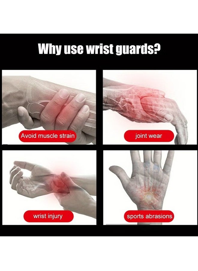 HY 1 Pair Wrist Support Hand Brace Gym Wrist Palm Protector Carpal Tunnel Tendonitis Pain Relief Sports Safety Muscle Protect Unisex  - Image 3