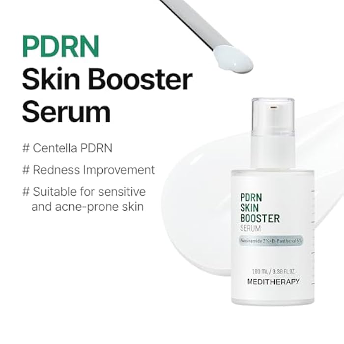 Meditherapy PDRN Skin Booster Serum – Centella PDRN & D-Panthenol for Redness Relief and Rejuvenation, Gentle Cica Facial Serum for Sensitive Care, Korean Skin Care, 100 ml (3.38 fl.oz) - Image 2