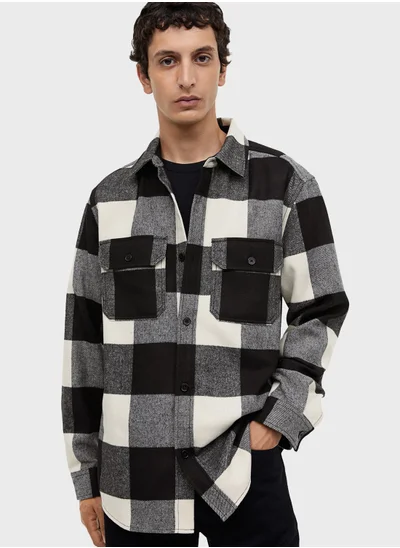 اتش اند ام Double Pocket Regular Fit Shacket