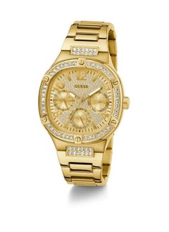 GUESS ساعة جيس للسيدات متعددة الوظائف بلون ذهبي وردي GW0558L2  - Image 1